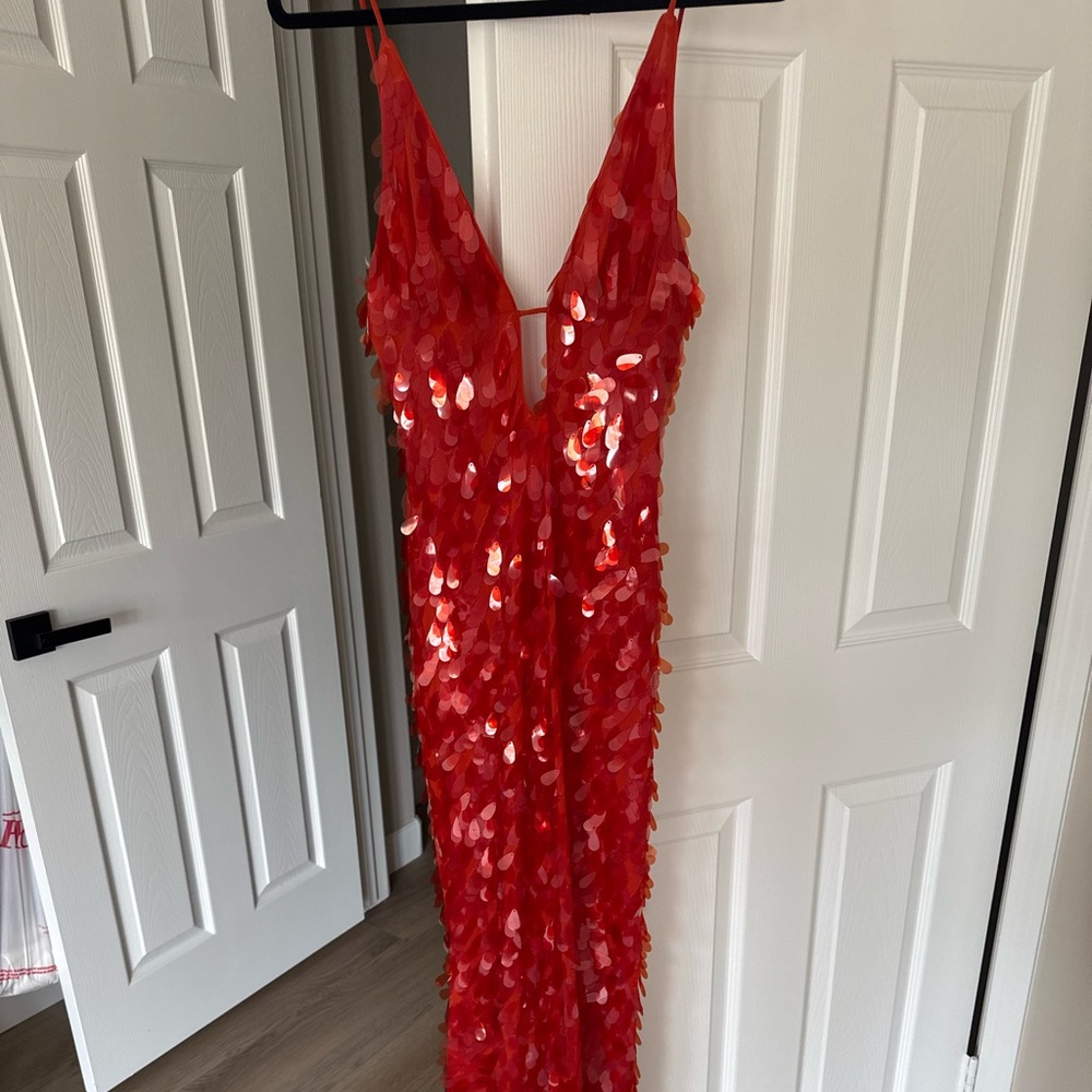 MISHA COLLECTION Red Sequin Dress